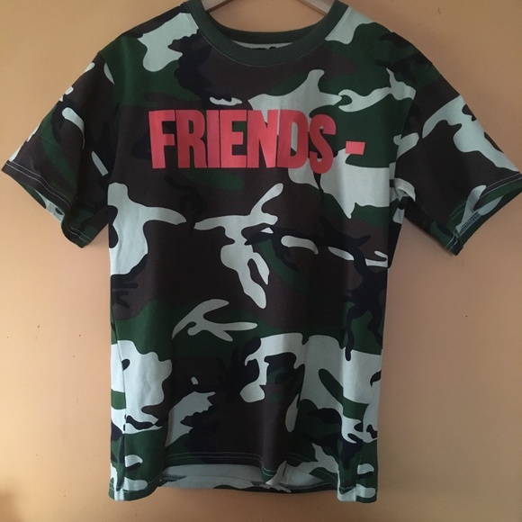Made in USA VLONE FRIENDS- T-Shirt Camo - Picture 2 of 11